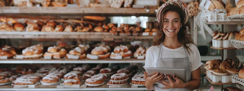 girl in bakery